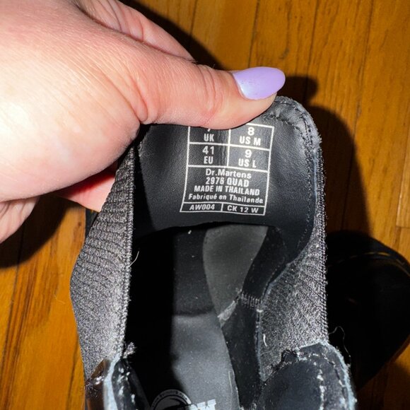 Dr. Martens Black Ankle Boots with Yellow Stitching - Picture 8 of 9